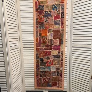 Boho Patchwork Embellished Table Runner/Wall Hanging